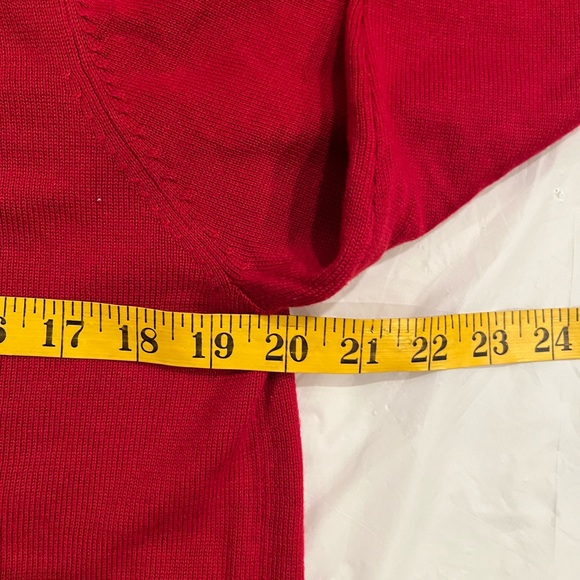 Dress Barn Red Sweater.  Size large. Perfect For that holiday party - Picture 11 of 13